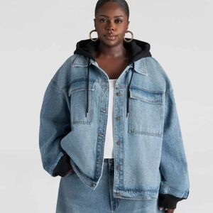 NWT Kbb By Kahlana Denim Hoodie